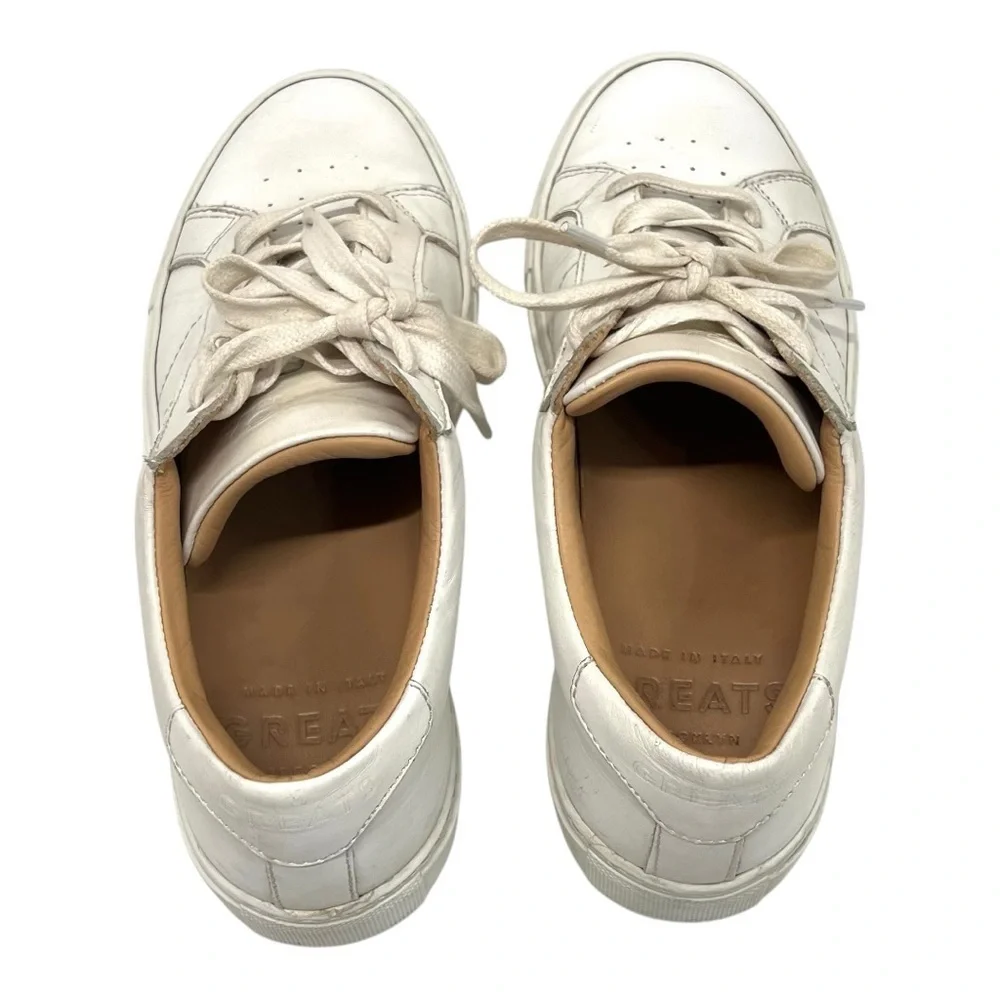 Greats Brooklyn Royale White Leather Casual Contemporary Sneakers Women’s 8.5 - Picture 8 of 13